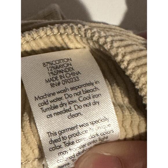 PacSun Corduroy Pants Women's 23 Tan High-Waisted Low Rise Bootcut Double-Button - Picture 4 of 9